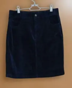 ELKEXネイビー コーデュロイ タイトスカート