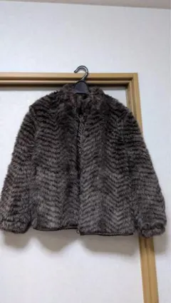 ブラウンファーショートジャケット