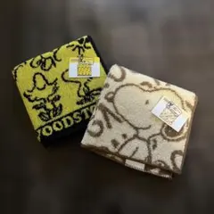 スヌーピー　ハンドタオル・ハンカチ　2枚組