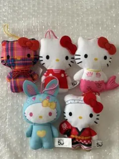 ハローキティ マクドナルド 50周年 ぬいぐるみ マスコット 5個セット
