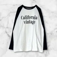 長袖Tシャツ　薄手　透け感　M プリントT シンプル　カジュアル　トップス