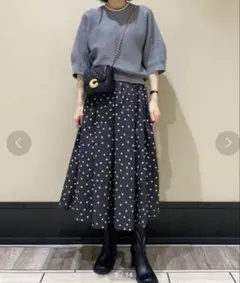 mila owen ミラオーウェン　ドットボリュームスカート