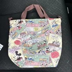 ミッキーマウス 非売品コミック柄 バッグ巾着