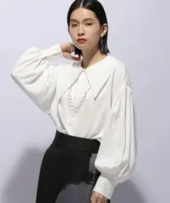 HARE ビッグカラーシシュウシャツ レディース 長袖 服