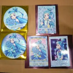 キュアウインク　キミプリ感謝祭　缶バッジ全2種＆フォト風カード全3種　計5点
