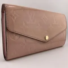 新型✨良品✨ルイヴィトン ヴェルニ ポルトフォイユ サラ ピンクベージュ 希少色
