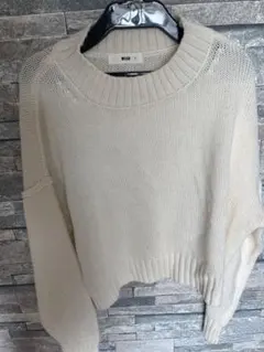 WEGO アイボリー オーバーサイズニット