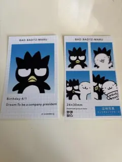 サンリオ　証明写真風スマロイド　バッドばつ丸