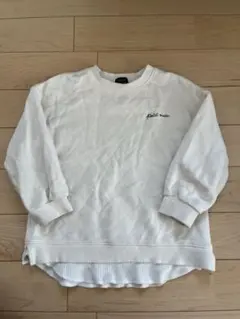 プティマイン レイヤード風 ロゴ トレーナー スウェット トップス