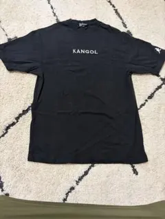 KANGOL ロゴ刺繍 半袖Tシャツ ブラック S