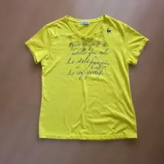 le coq sportif ルコックスポルティフ イエロー 半袖Tシャツ L