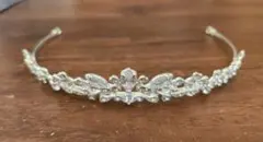 ウェディング ティアラ ヘッドドレス シルバー ストーン