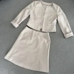 値下げ◾️ノーカラージャケット　セットアップ　スーツ　冠婚葬祭　入学式　卒業式