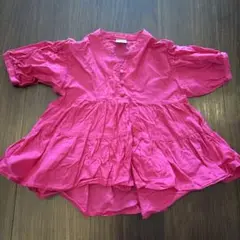 petit main ピンク ティアードシャツ 90