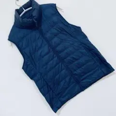 UNIQLO ユニクロ ダウンベスト L ネイビー 撥水 軽量 防寒 レディース