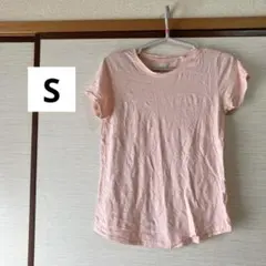 即日発送☆レディース 半袖Tシャツ 【S】 ピンク 無地 シンプルデザイン
