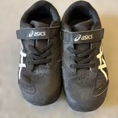 ASICS 19㎝ブラック スニーカー ベルクロ