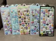 夜光シール　ぷくぷく　3D ボンボンドロップ風　5枚セット