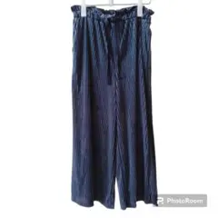 RETRO GIRL レトロガール 【M】ワイドパンツ リブ 美品 レディース