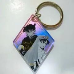 名探偵コナン コナンプラザ限定 メタリックアクリルキーホルダー 新一 蘭