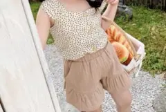 韓国子供服　2点セット　トップス　ショーパン