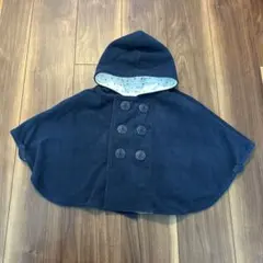 bébé ベビーポンチョ ネイビー