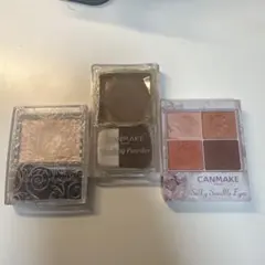 CANMAKEアイシャドウ、シェーディング、CEZANNEハイライト