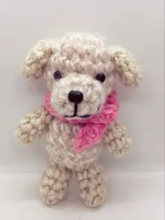ハンドメイド　あみぐるみ　犬