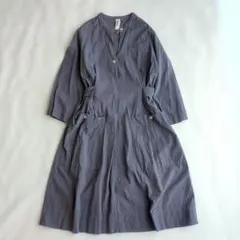 MHL. エムエイチエル マーガレットハウエル バンドカラー シャツワンピース