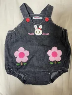 MIKI HOUSE デニムロンパース　Sサイズ
