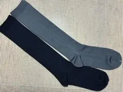 新品 タビオ 靴下屋 レディース ハイソックス 光沢あり薄手 ２足