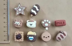 クロックス ジビッツ サンダルアクセサリー クマちゃん＆スイーツ　10点セット
