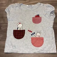 familiar ファミリア Tシャツ 90 ポケットデザイン 半袖 グレーのサムネイル