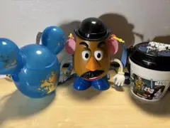 ディズニー　ポップコーンバケットストラップ付き容器
