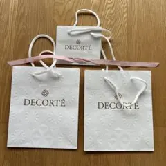 DECORTÉ ショップ袋 ホワイト 2枚+1枚リボン