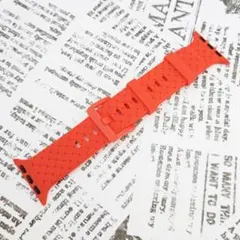 AppleWatch 38/40/41 シリコンバンド [03] オレンジレッド