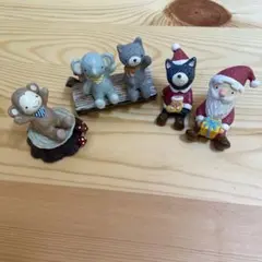 動物とサンタのフィギュアセット