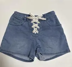 JENNI love デニムショートパンツ 160cm レースアップ