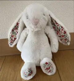 Jellycat グレーうさぎ 花柄 ぬいぐるみM - メルカリ