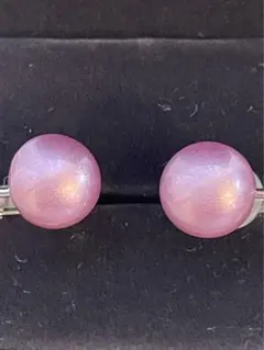 淡水真珠　イヤリング　　ピンク　カラーパール