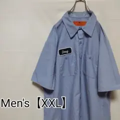 S137【US輸入】RED KAP(レッドキャップ)　半袖シャツ【XXL】水色