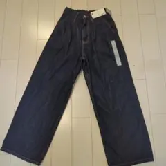 GU デニム ツータックワイドパンツ Sサイズ