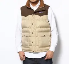 Patagonia パタゴニア ダウンベスト ベージュ ブラウン - メルカリ