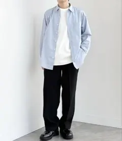 未使用 GU ワイドストレートスラックス メンズパンツM ブラック春夏