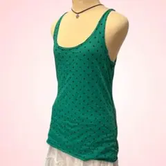 【Y2K】ドットタンクトップ フェアリーグランジ 森ガールフェミニン 平成ギャル