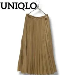 UNIQLOユニクロ プリーツスカート ベージュ ウエストゴム レディースM