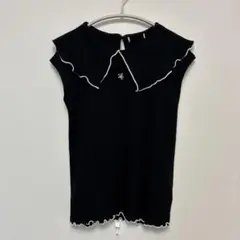 GLOBAL WORK ヘビロッTEE セーラー襟ノースリーブ　140のサムネイル