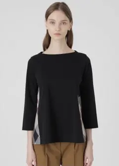 【新品未使用】ブルーレーベルコットン シルケットスムースカットソー　38ブラック