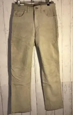 最終値下　DIESEL ディーゼル ベージュ スウェード皮 フレアパンツ レア品