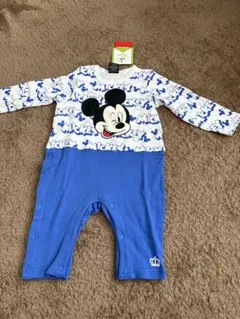 新品タグ付き！ベビードールミッキーマウス長袖ロンパース80cm